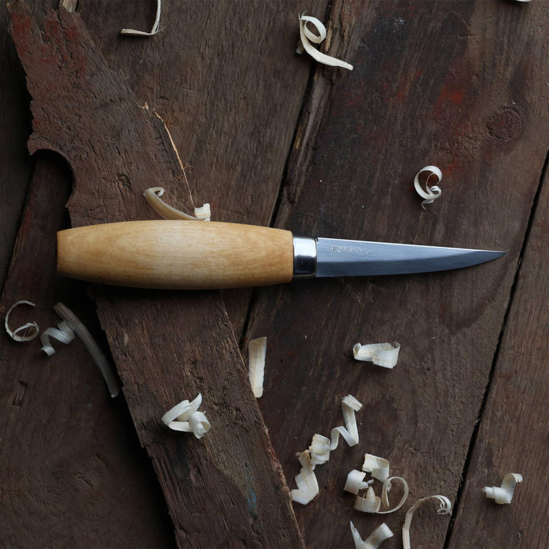 MORAKNIV Woodcarving 106 Holzbearbeitungswerkzeug aus Kohlenstoffstahl, Handwerker-Schnitzmesser