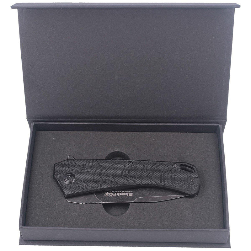 Fox Knives ECHO 1 Klapptaschenmesser schwarz Idroglider Stone Wash Beschichtung