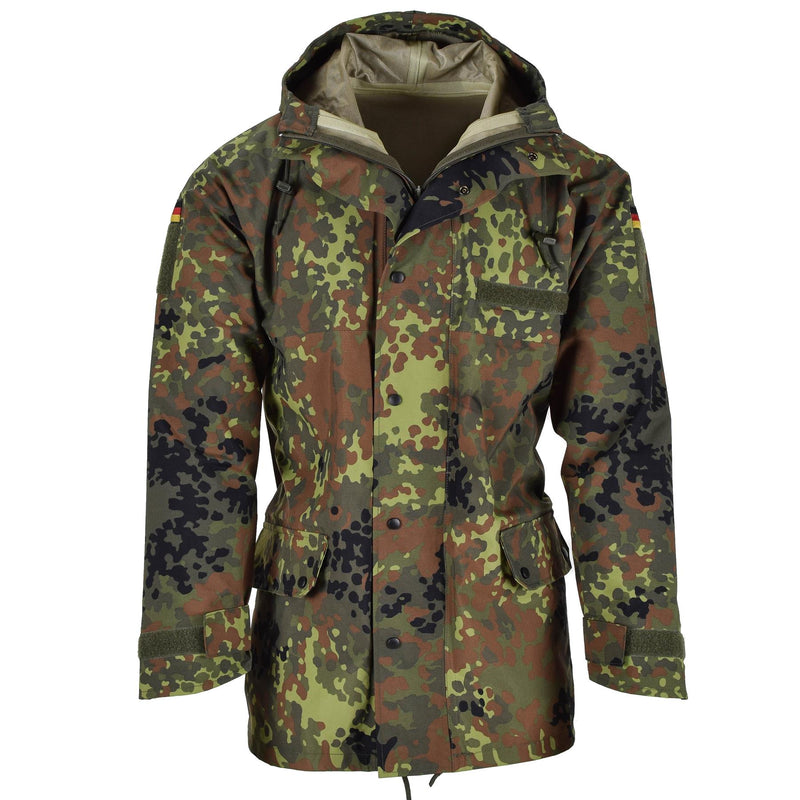 Mil-Tec Marke Bundeswehr Feldjacke GoreTex Flecktarn camo wasserdicht Regen