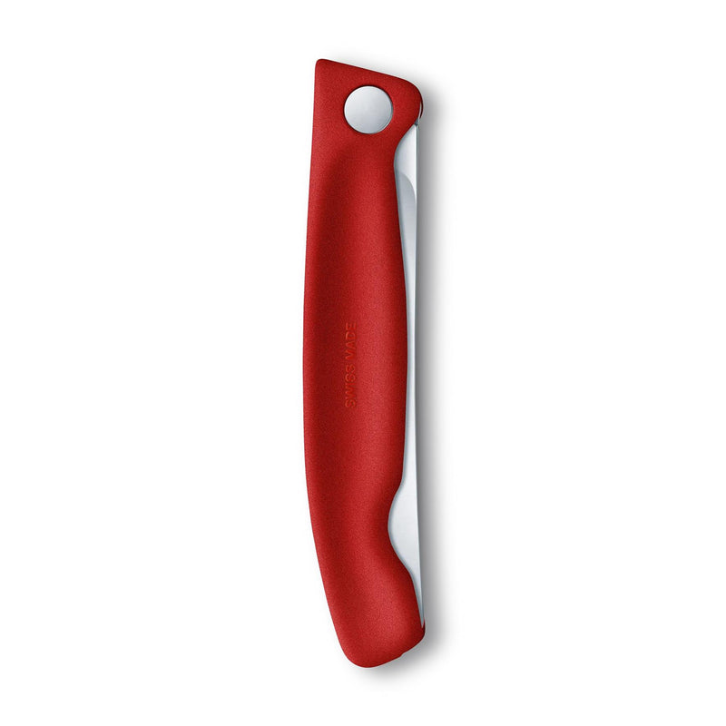 Victorinox Swiss Classic Schälmesser, klappbar, Klinge aus rostfreiem Stahl, rot