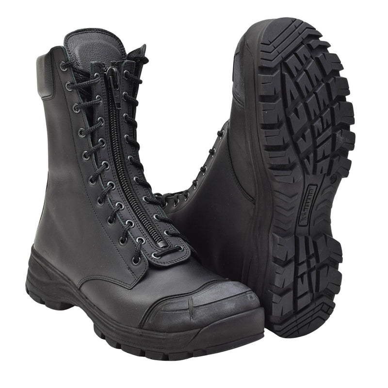 Original niederländische Armee taktische Stiefel schwarzes Leder antistatisch antibakteriell NEU