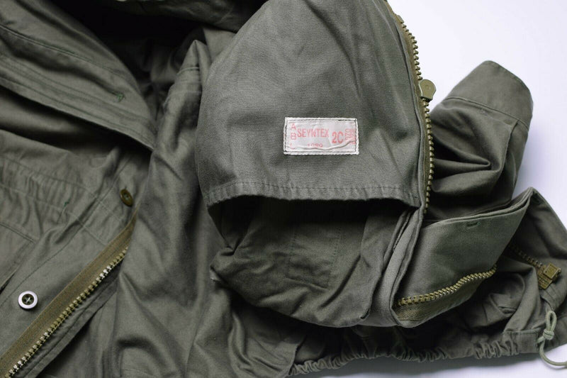 Echte belgische Armee Feldjacke M64 Militär Baumwolle wasserdicht Parka Olive OD