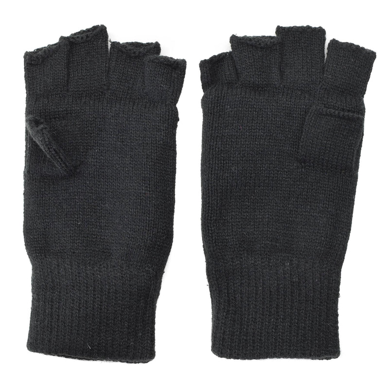 Mil-Tec Handschuhe Herren Warm Fingerlos THINSULATE™ Futter Schwarz Taktische Winterausrüstung