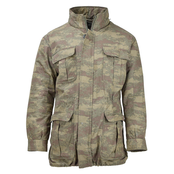 Original türkische Militär-Fallschirmjäger-Jacke Parka Camouflage Ripstop gefüttert Armee