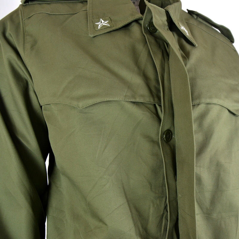 Original italienische Armee olivgrüner Parka Militärjacke BDU Überschussausgabe Mantel