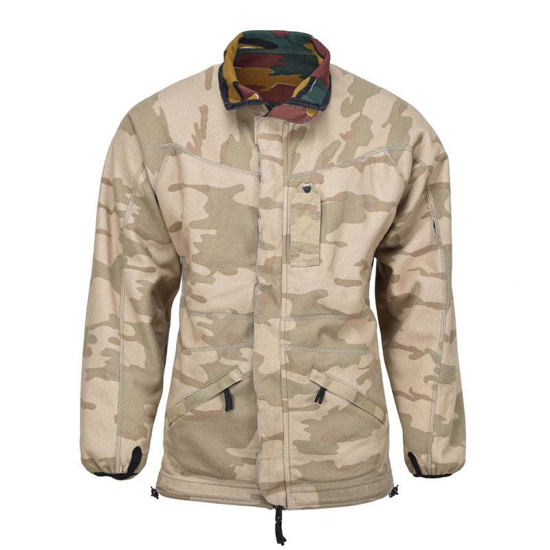 Original belgische Armee Fleecejacke, wendbarer Windstopper BDU Jigsaw Pullover