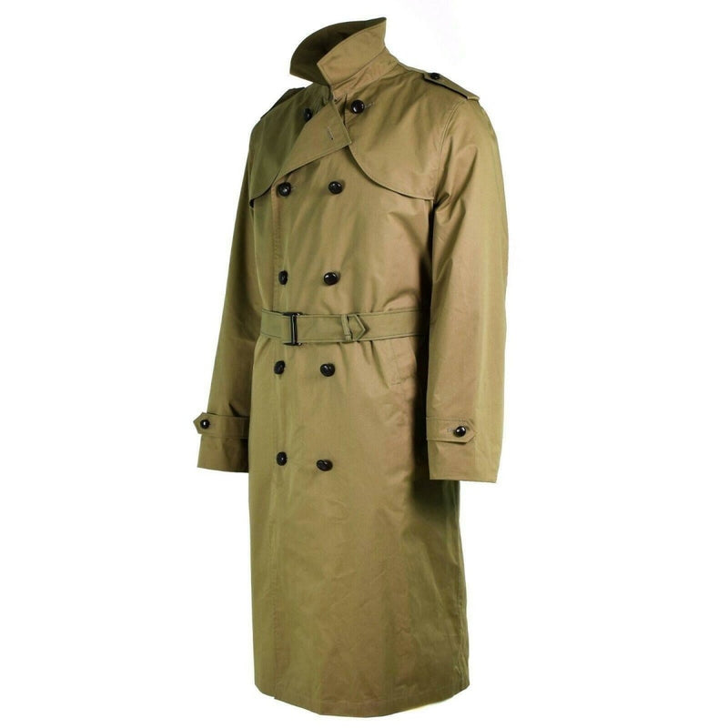 Echter niederländischer Armeemantel, Khaki, langer Offiziers-Trenchcoat, NEU