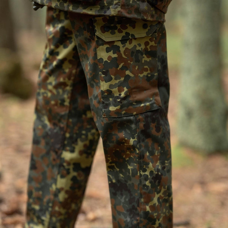 Deutsche Feld-Cargohose im Militärstil Flecktarn Camouflage Kampfhose Armee ACU Hose