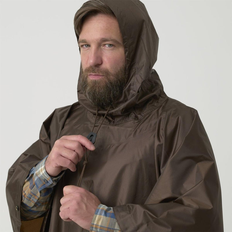 Helikon-Tex US Army Model Poncho, wasserdicht, taktische Regenbekleidung, Woodland Camo