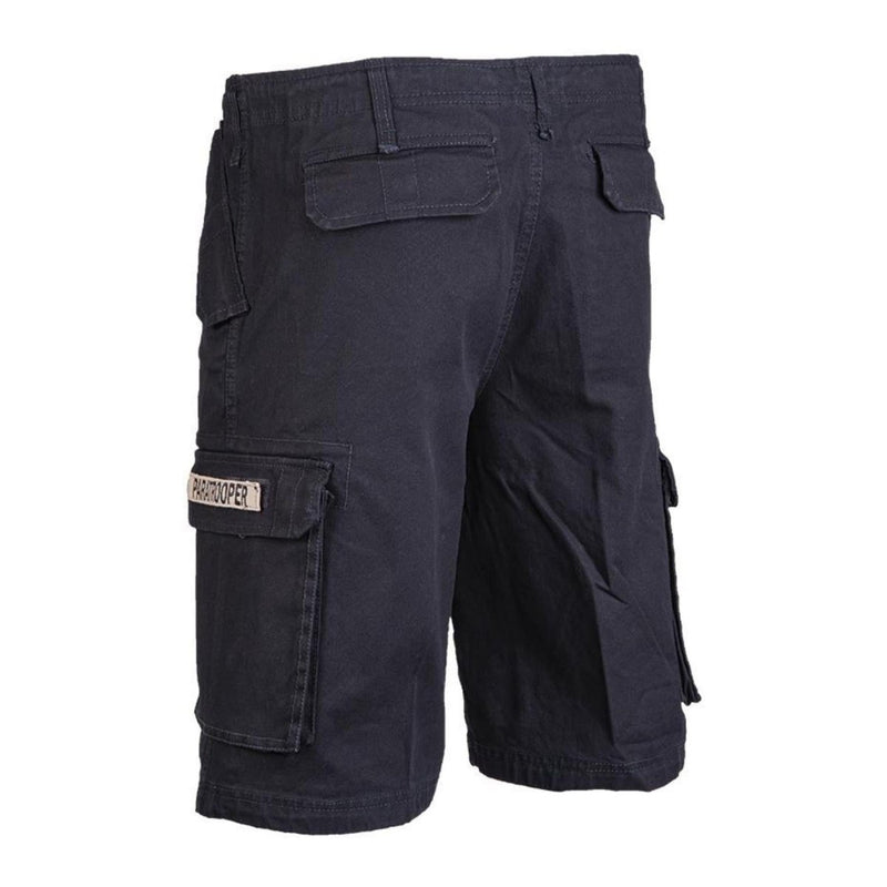 Vorgewaschene schwarze Moleskin-Leichtfallschirmjäger-Shorts im Army-Stil der Marke Mil-Tec