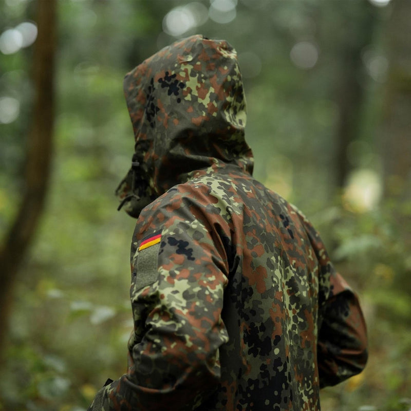 Mil-Tec Marke Bundeswehr Feldjacke GoreTex Flecktarn camo wasserdicht Regen