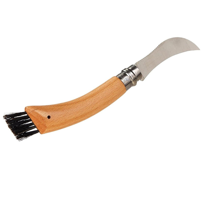 Opinel N°08 Mushroom Taschenmesser Edelstahl Hawkbill Buchenholzgriff