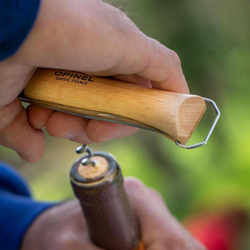 Opinel N°10 Korkenzieher Taschenmesser Flaschenöffner Klinge aus rostfreiem Stahl