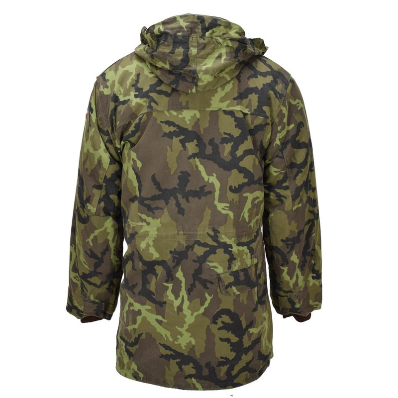 Original tschechische Militärjacke im Parka-Stil, Futter aus Kunstpelz, M95 Camouflage