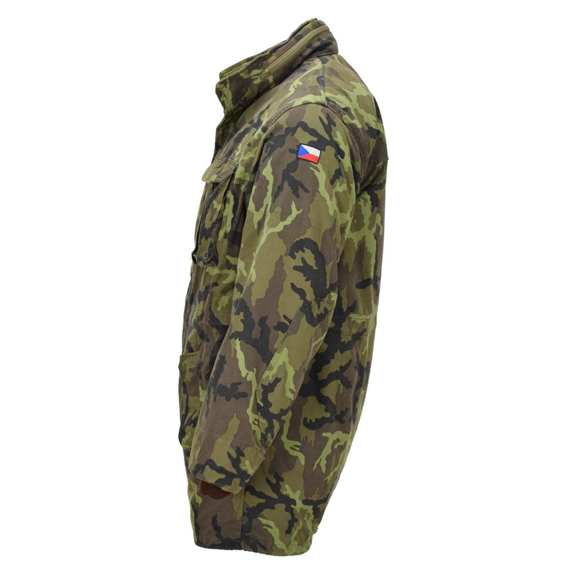 Original tschechische Militärjacke im Parka-Stil, Futter aus Kunstpelz, M95 Camouflage