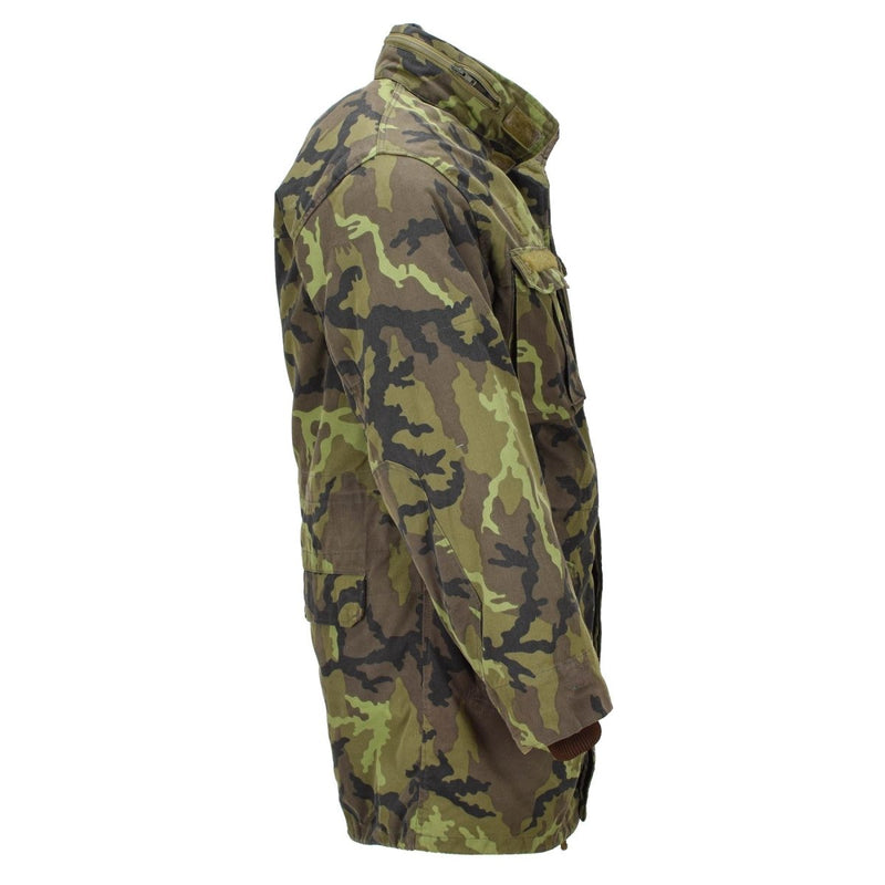 Original tschechische Militärjacke im Parka-Stil, Futter aus Kunstpelz, M95 Camouflage