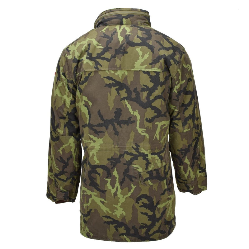 Original tschechische Militärjacke im Parka-Stil, Futter aus Kunstpelz, M95 Camouflage