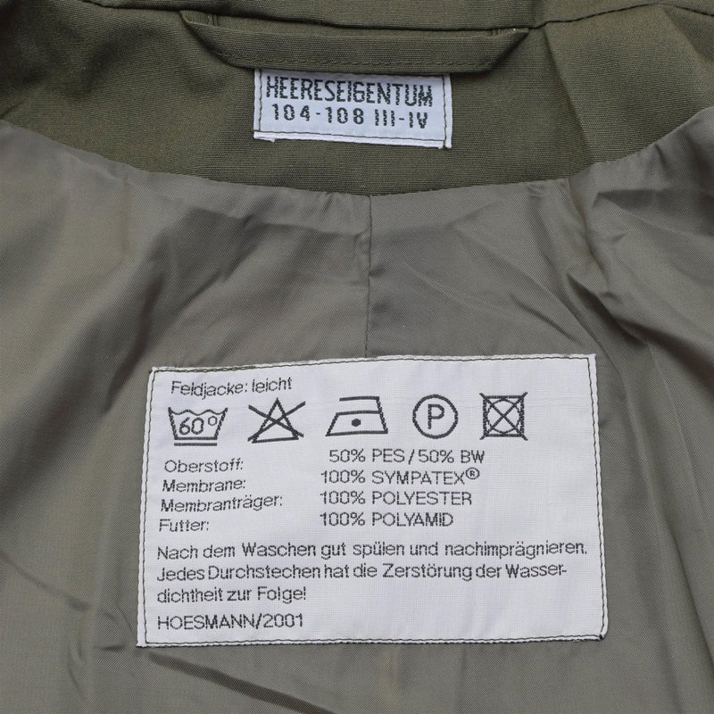 Original Österreichisches Militär M65 Kampfjacke wasserdicht Sympatex Membran Oliv