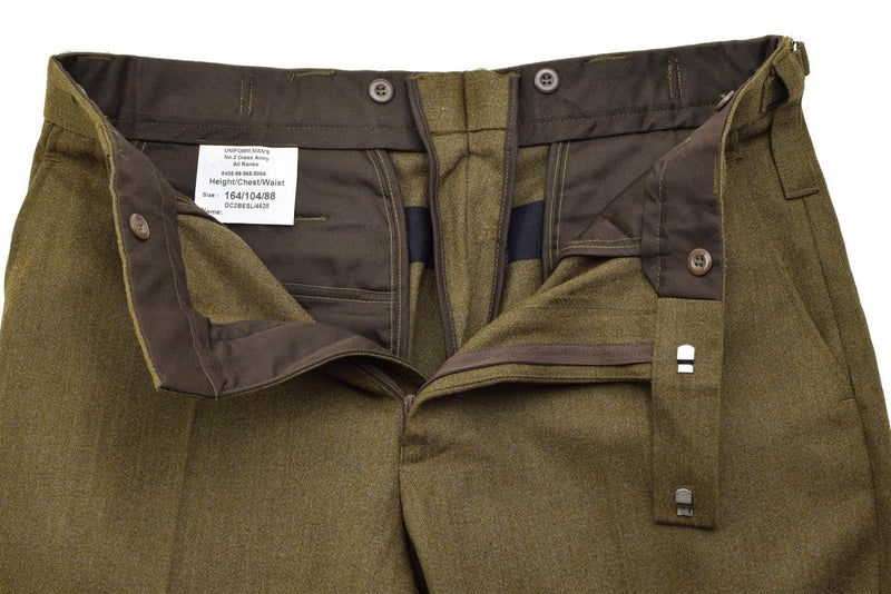 Original Britische Militär Formelle Hose Wolle Uniform Anzughose Braun