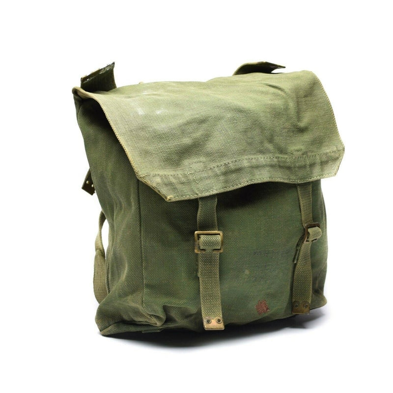 Original Britische Militär M37 Haversack Canvas Tasche Große Seitentasche Oliv