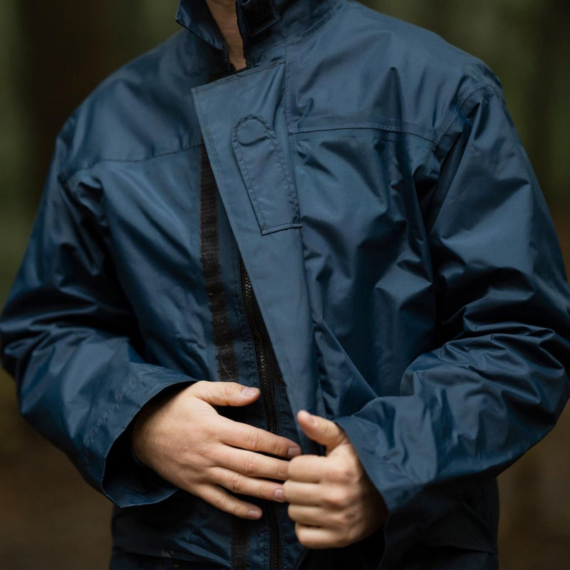 Original britische RAF-Jacke, wasserdichter Schlechtwetterparka, gefütterter Regenmantel, blau