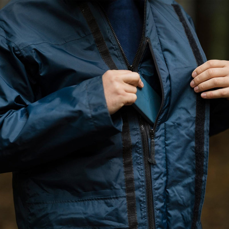 Original britische RAF-Jacke, wasserdichter Schlechtwetterparka, gefütterter Regenmantel, blau