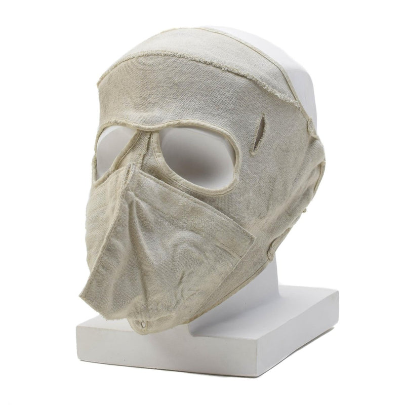 Original niederländische Militär-Gesichtsmaske, flammhemmend, Aramid, für kaltes Wetter, Weiß