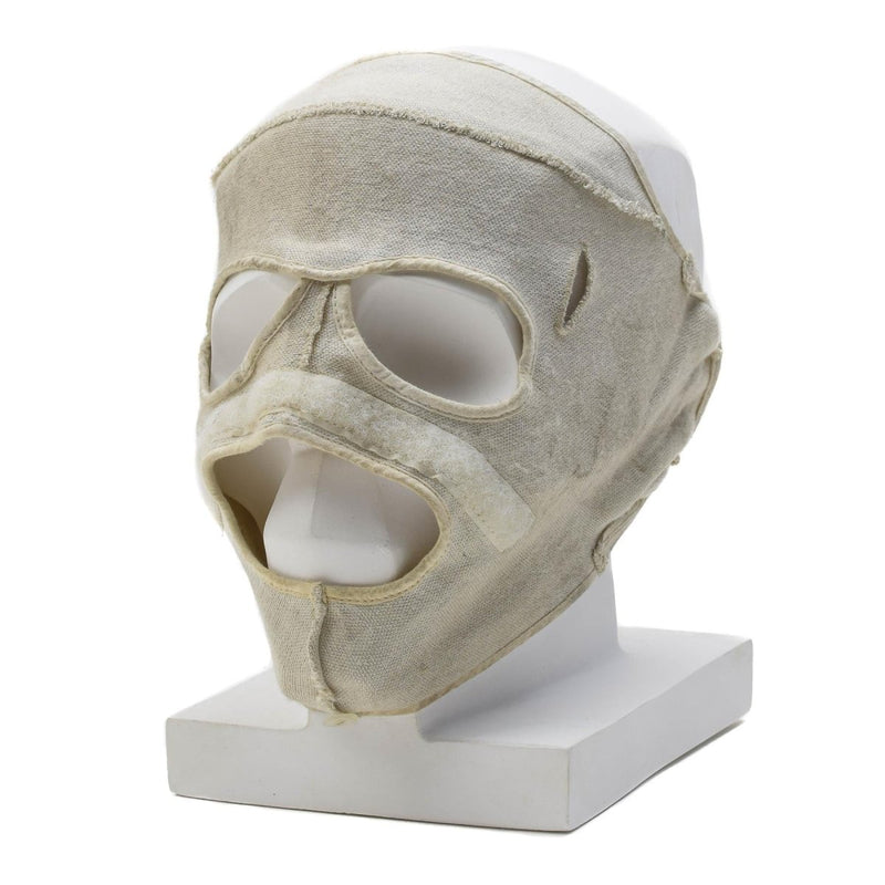 Original niederländische Militär-Gesichtsmaske, flammhemmend, Aramid, für kaltes Wetter, Weiß