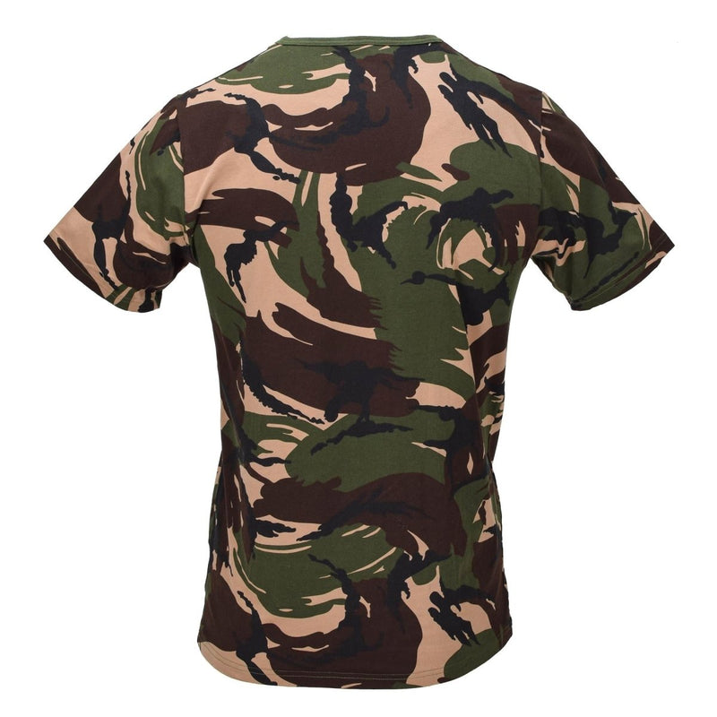 Original niederländisches Militär-T-Shirt, leicht, kurze Ärmel, Woodland Camouflage