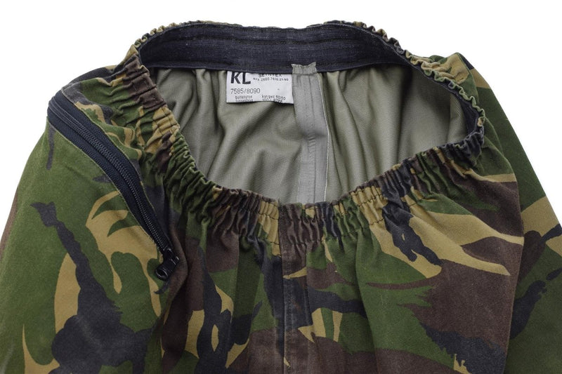 Original niederländische Militär-Wasserdichte Hose mit elastischem Bund DPM Woodland Camo