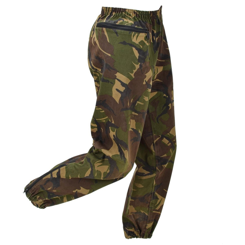 Original niederländische Militär-Wasserdichte Hose mit elastischem Bund DPM Woodland Camo