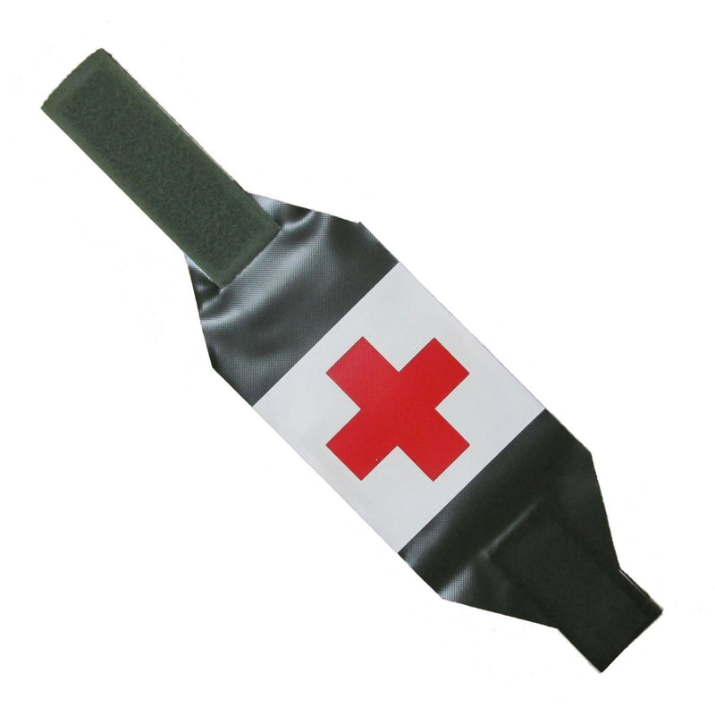 Original Schwedische Militär Sanitäter Armbinde Rotes Kreuz Verstellbarer Klettverschluss