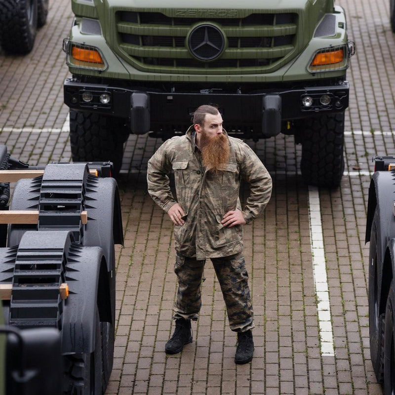 Original türkische Militär-Fallschirmjäger-Jacke Parka Camouflage Ripstop gefüttert Armee