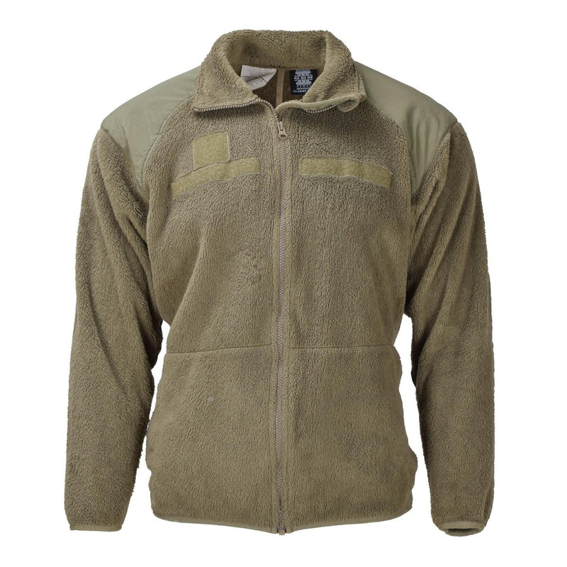 Original US Army Tactical Cold Water Fleecejacke mit verstärkten Schultern Oliv