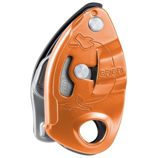 PETZL GRIGRI+ Sicherungsgerät Bremsunterstützung Klettern Abseilen Orange