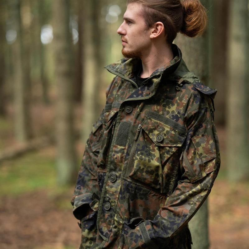 TACGEAR Marke Deutsch Militär stil smock jacke kommando flecktran YKK zipper