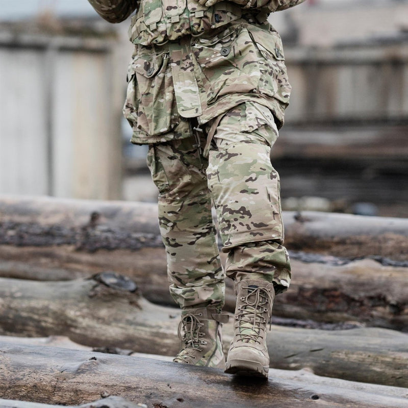 Teesar TACTICAL MULTICAM Stiefel mit seitlichem Reißverschluss für die Jagd, Wandern, Trekking und den Dienst