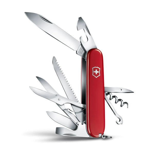 Victorinox Huntsman Multifunktionsmesser, 12 Funktionen, Edelstahl, roter Griff