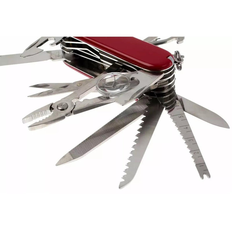 Victorinox Swiss Champ Multifunktionsmesser, 33 Funktionen, Edelstahl, roter Griff