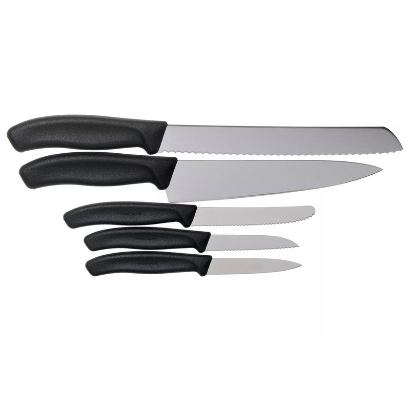 Victorinox Swiss Classic Küchenmesser-Set, 5-teilig, Edelstahl, TPE-Griff