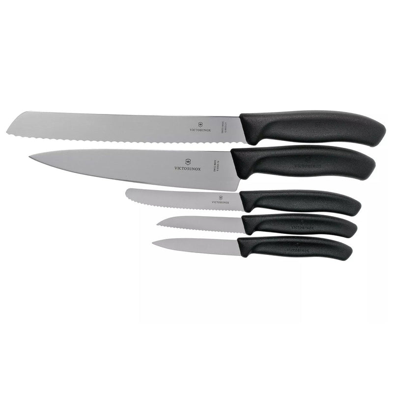 Victorinox Swiss Classic Küchenmesser-Set, 5-teilig, Edelstahl, TPE-Griff