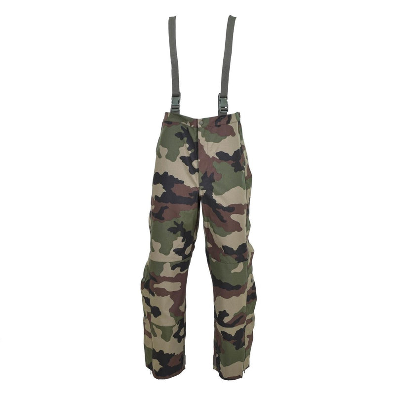 French Army rain pants cce camo with braces