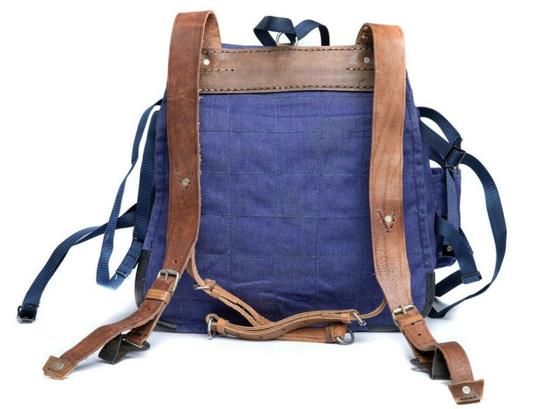 Romanian army rucksack military surplus Blue canvas haversack bag