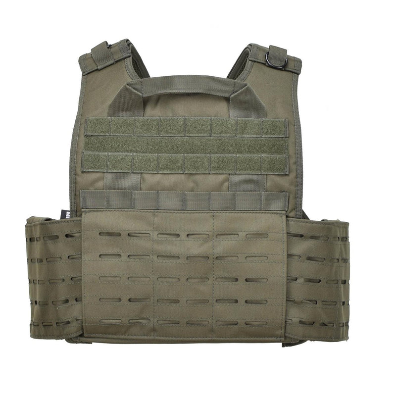 MIL-TEC LASER CUT modular plate carrier tactical combat vest molle Olive hook and loop closure front and back