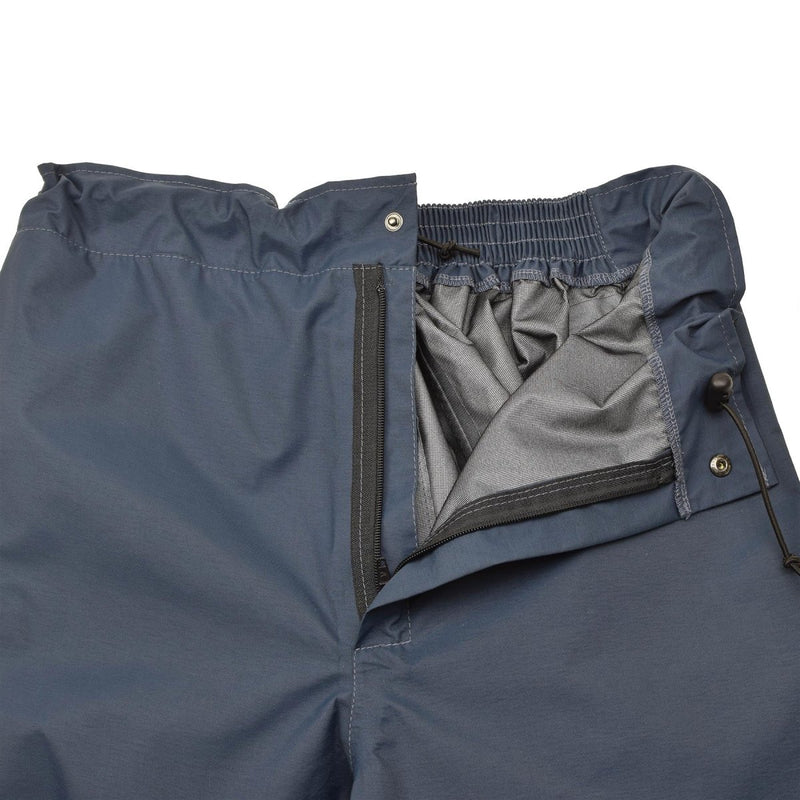 Original British Royal Air Force trousers waterproof blue  weather pants metal zipper closure