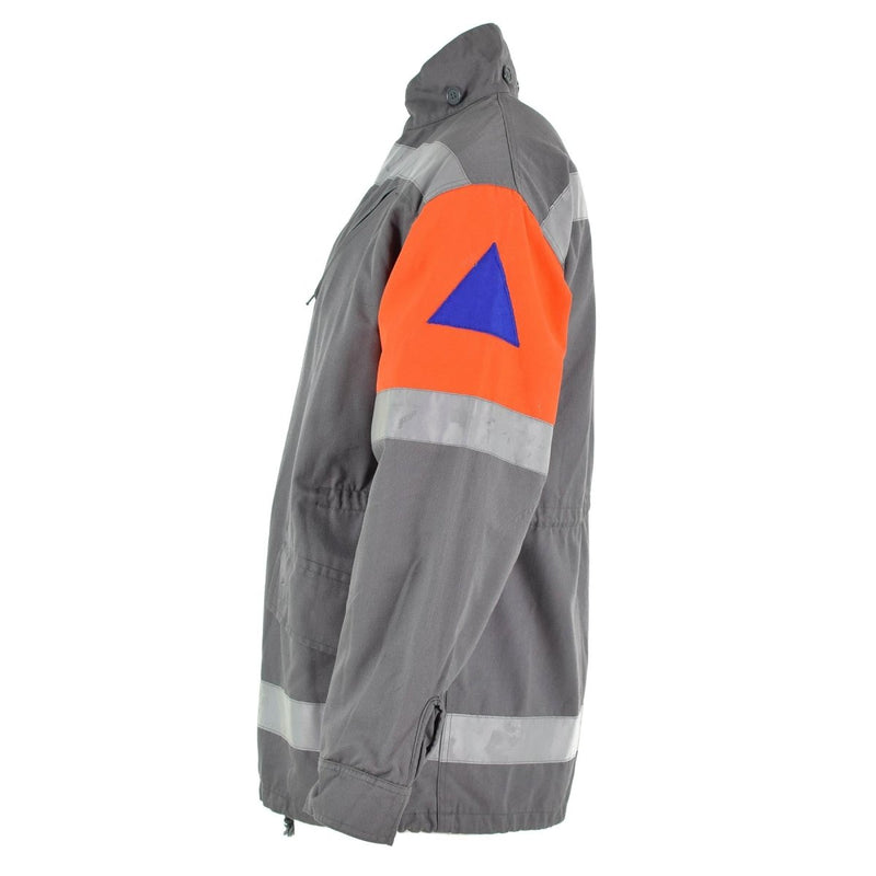 Czech army jacket CZ civil defense grey field reflective