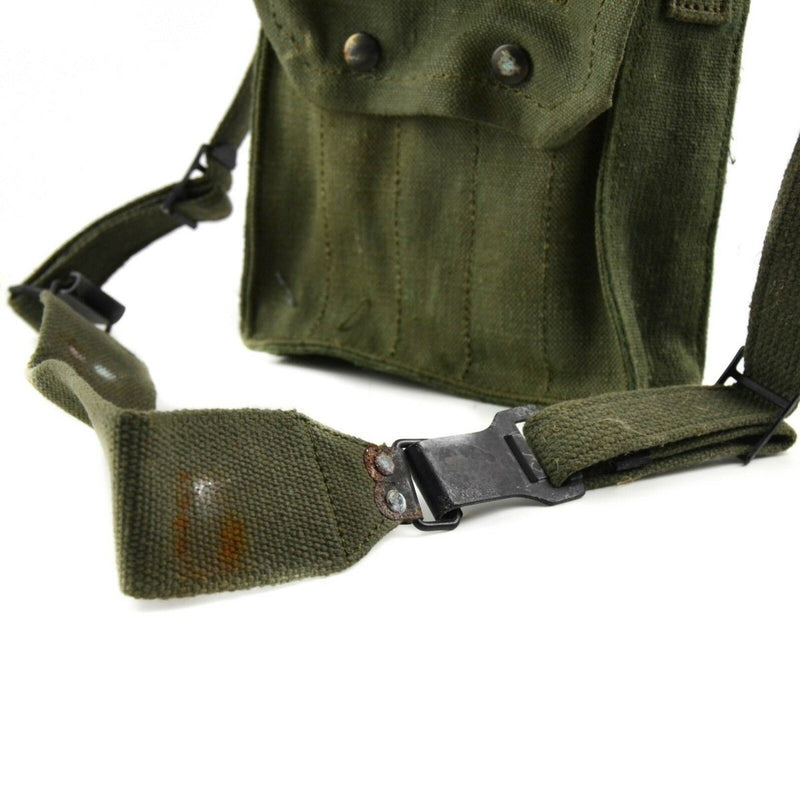 Original French army magazine pouch MAT ammo bag case 5 cells mag flap closure with two snap fasteners