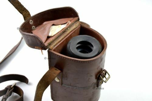 Vintage Yugoslavian army ON-M59 monocular sight tool leather case carry leather case