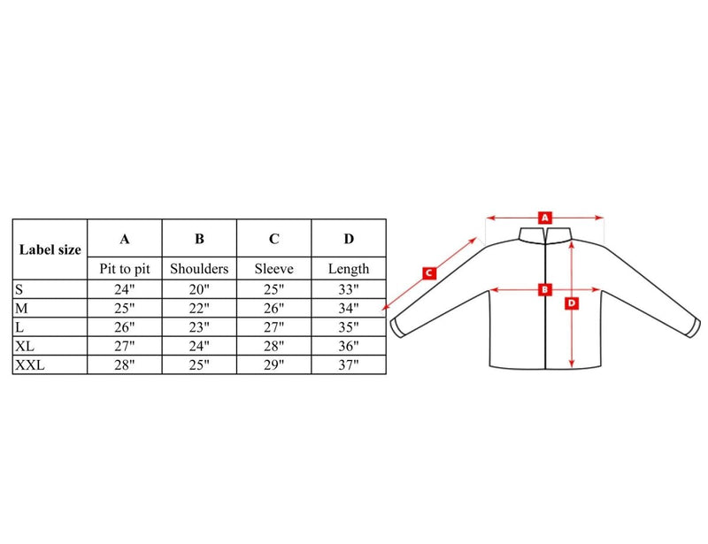 TACGEAR Brand Danish Military style smock jacket ripstop commando M84 camouflage size chart